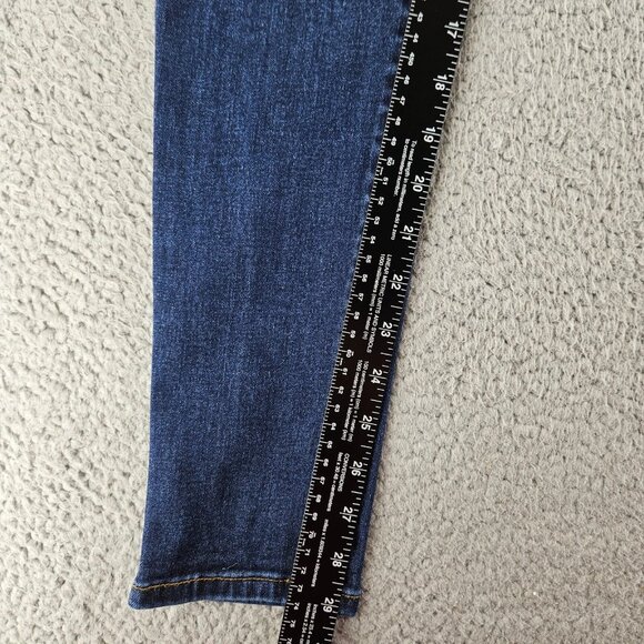 Kancan Jeans Womens 7 (28x29) Blue Mid Rise Skinny Dark Wash Stretch Denim - Picture 10 of 15